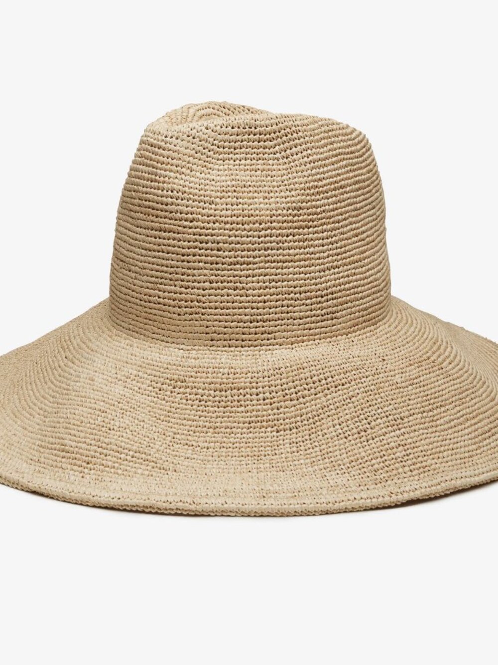 New Wyeth Lina Raffia Packable Adjustable Wide Brim Natural Sun Hat One Size NWT - Picture 10 of 14